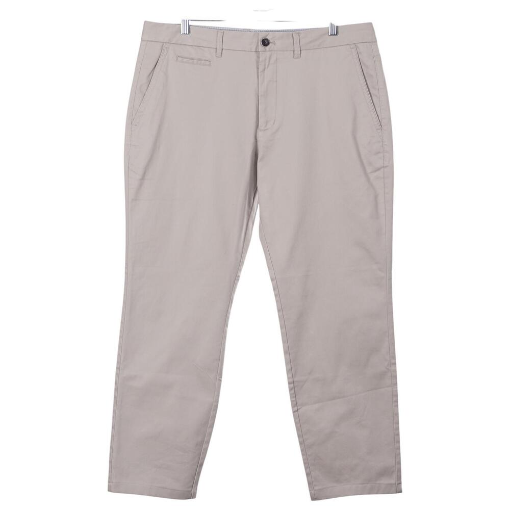 Perk Feel Good Chinos Pants 36x27 Light Khaki Slim Fit Cotton Slim Fit *Hemmed*